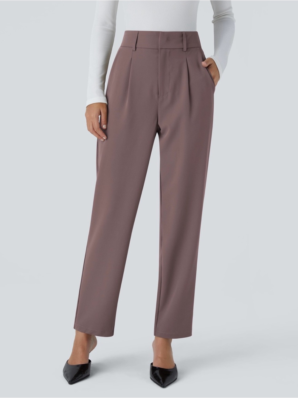 Halara Flex™ High Waisted Pocket Solid Work Tapered Pants